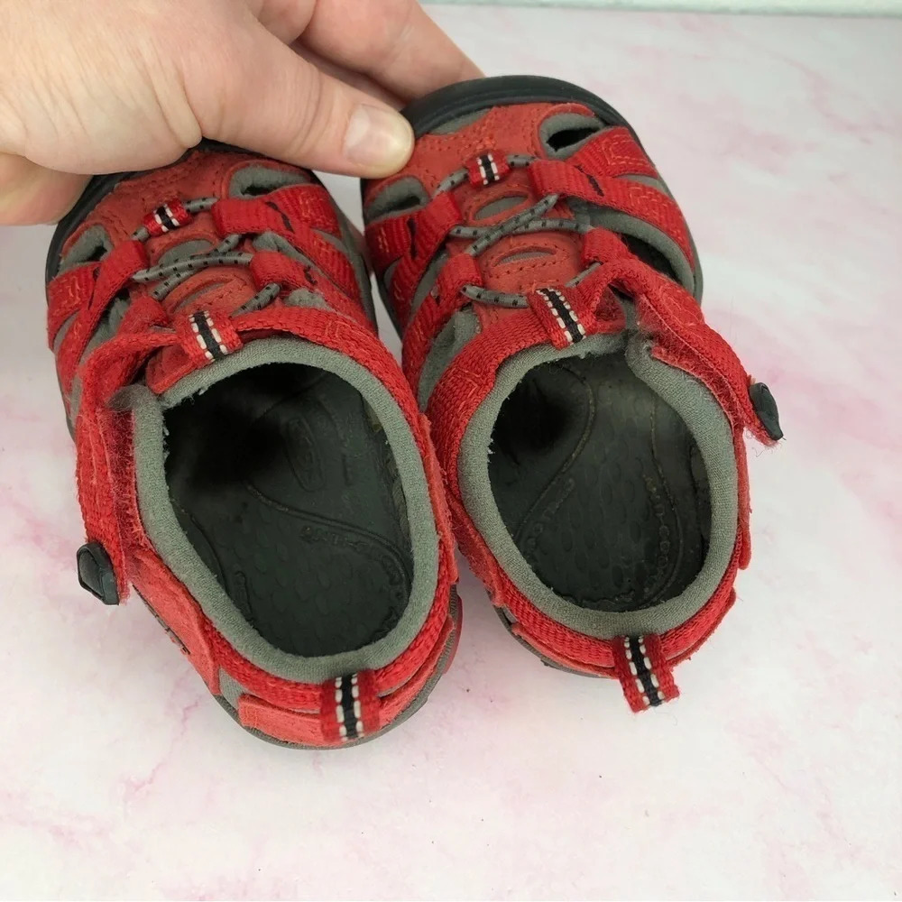 Keen hiking‎ sandals Seacamp red size 5 infant - Picture 7 of 11